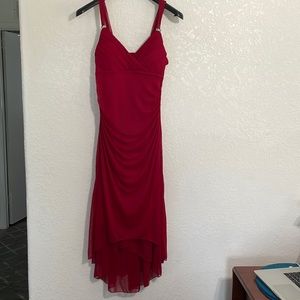 Red cocktail/ holiday dress. Shoulder straps